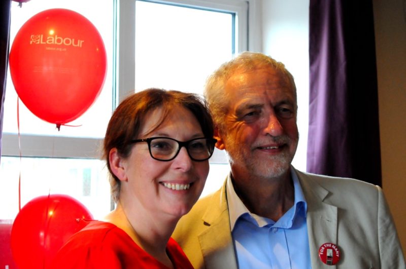 Jeremy Corbyn with Shipley Labour PPC Jo Pike